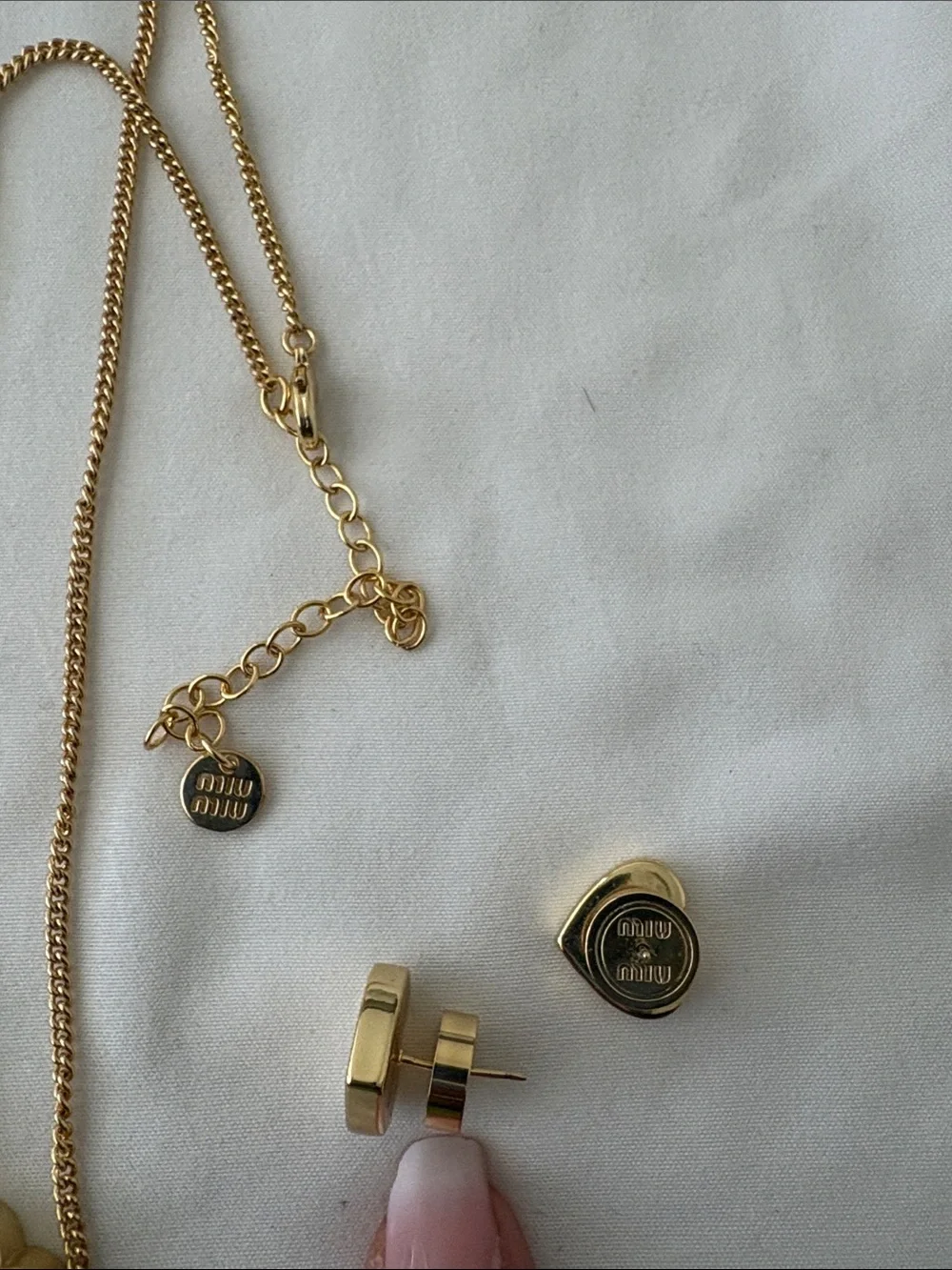 Miu miu earrings and necklace - Picture 3 of 3